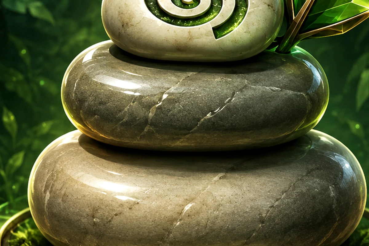 Balanced polished stones